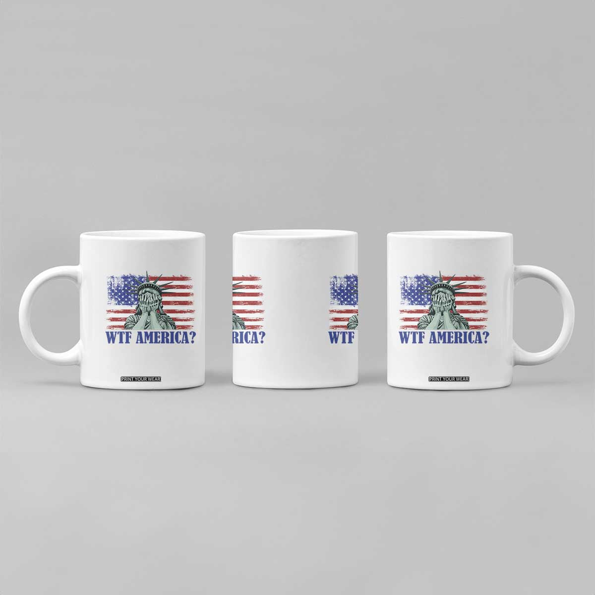 Funny American Coffee Mug Statue of Liberty WTF USA Freedom Satire TS14 Print Your Wear