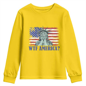 Funny American Youth Sweatshirt Statue of Liberty WTF USA Freedom Satire TS14 Daisy Print Your Wear