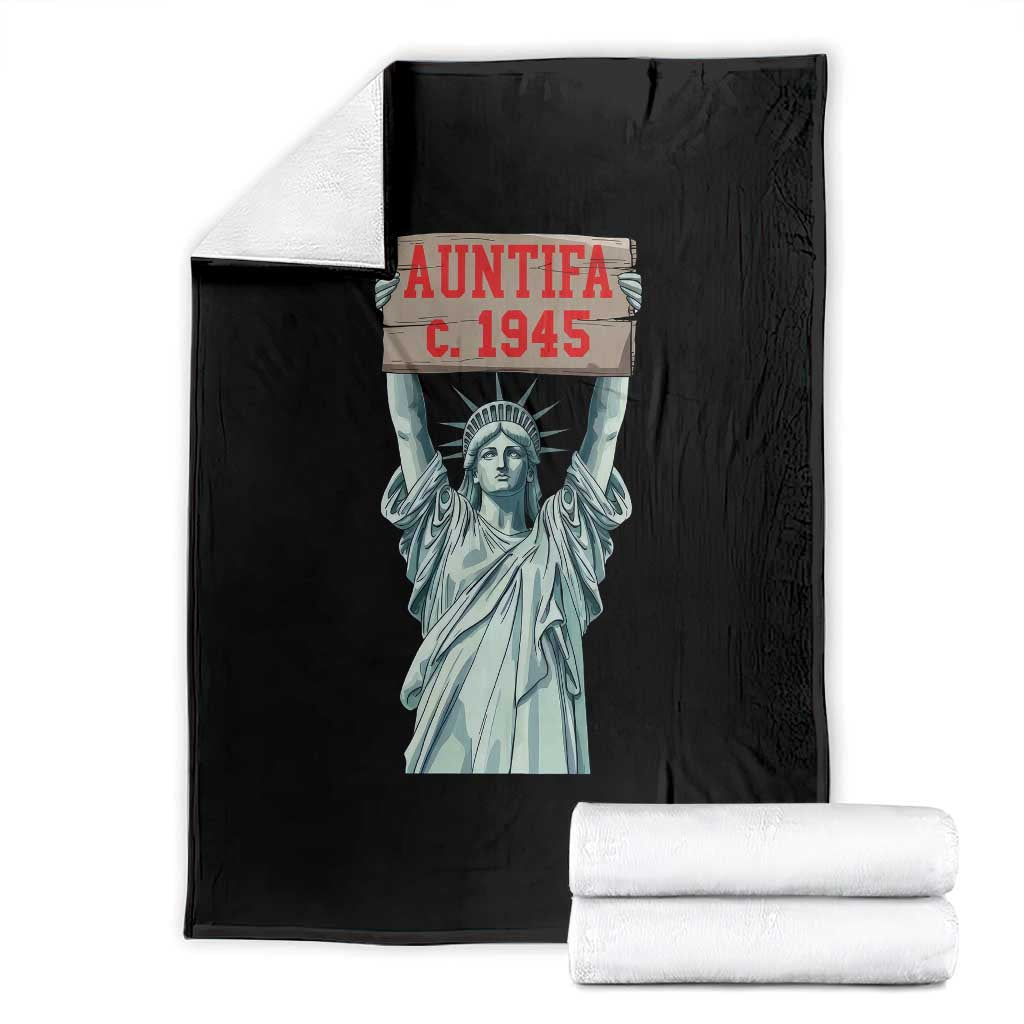 Antifa Fascism Throw Blanket Statue of Liberty Anti Fascism Patriotic TS14 Black Print Your Wear