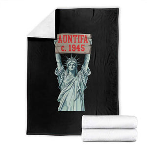 Antifa Fascism Throw Blanket Statue of Liberty Anti Fascism Patriotic TS14 Black Print Your Wear