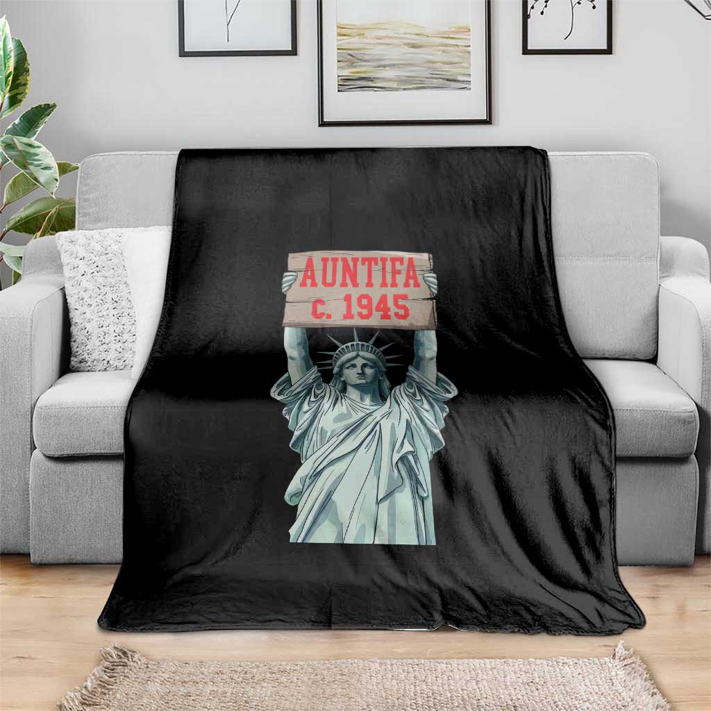 Antifa Fascism Throw Blanket Statue of Liberty Anti Fascism Patriotic TS14 Print Your Wear