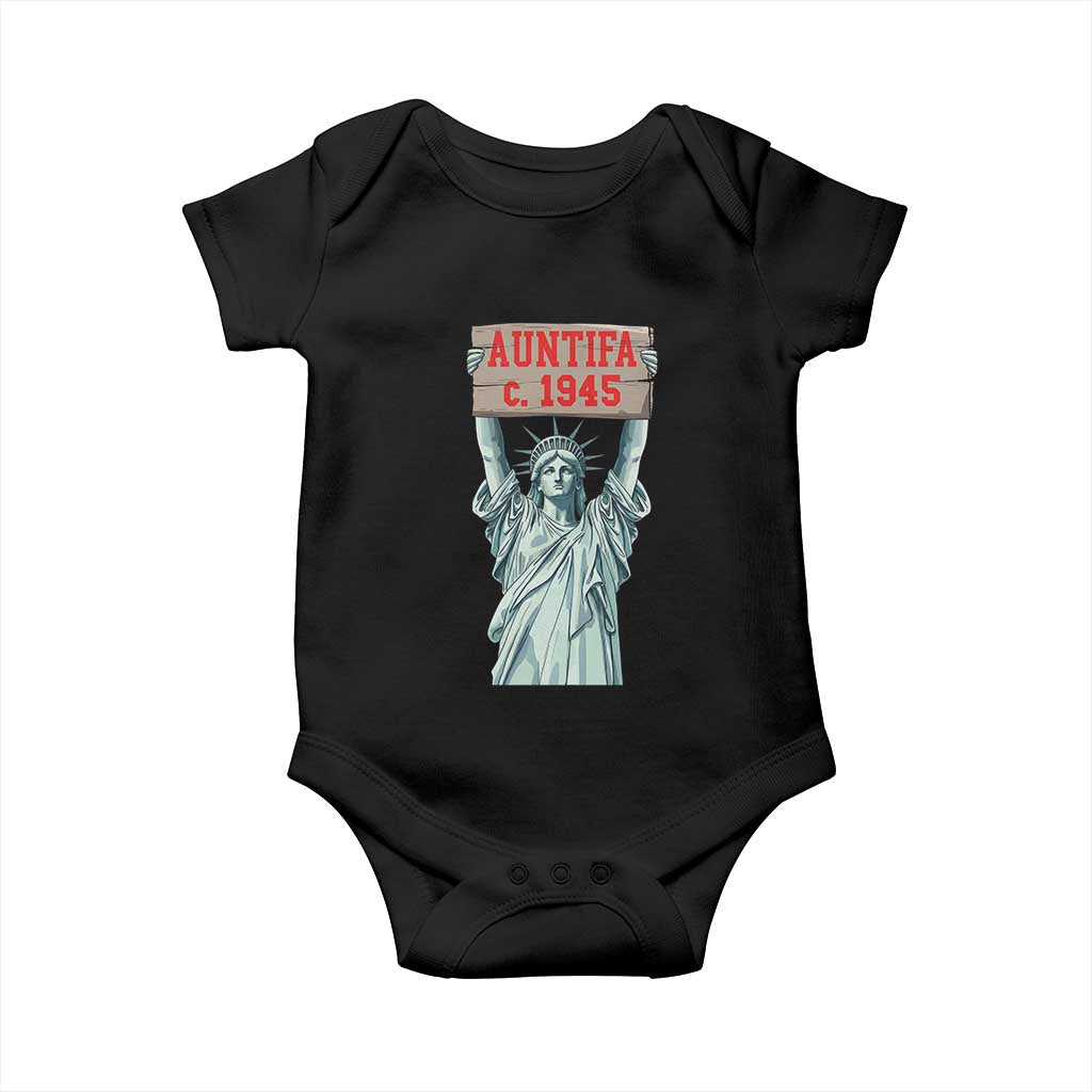 Antifa Fascism Baby Onesie Statue of Liberty Anti Fascism Patriotic TS14 Black Print Your Wear