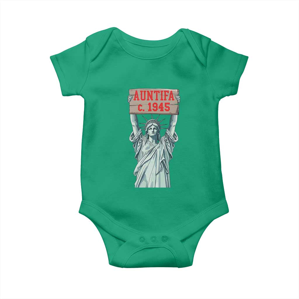 Antifa Fascism Baby Onesie Statue of Liberty Anti Fascism Patriotic TS14 Irish Green Print Your Wear