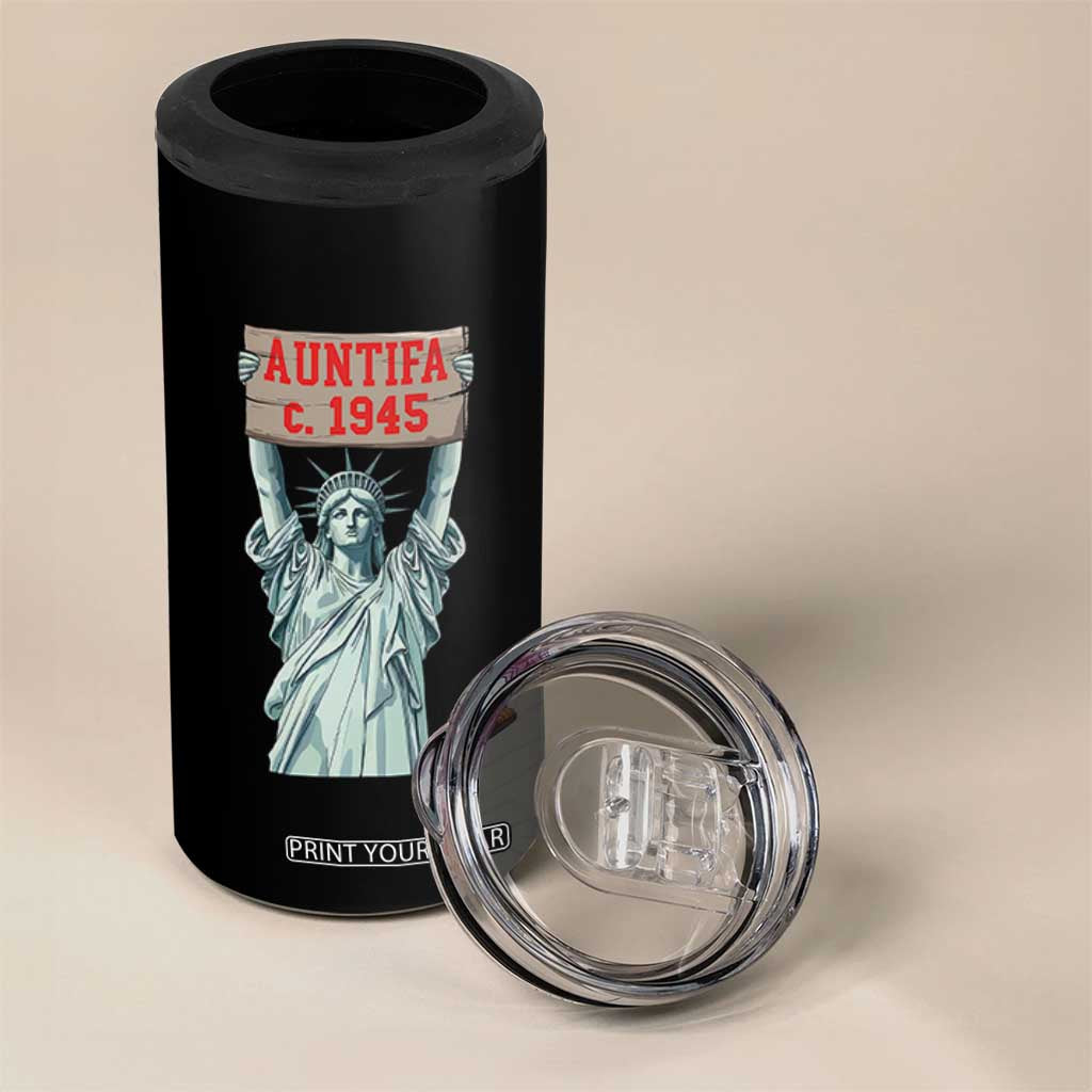 Antifa Fascism 4 in 1 Can Cooler Tumbler Statue of Liberty Anti Fascism Patriotic TS14 Print Your Wear