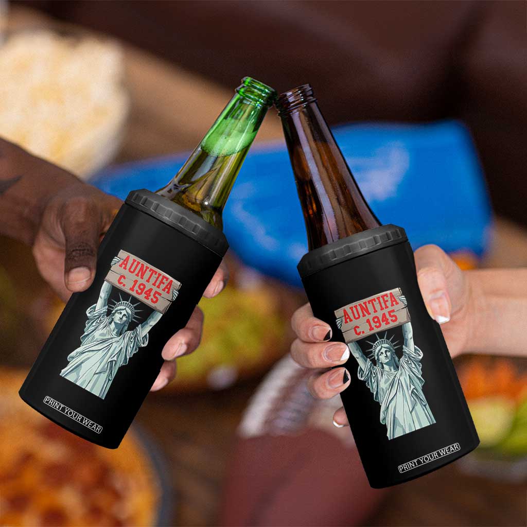 Antifa Fascism 4 in 1 Can Cooler Tumbler Statue of Liberty Anti Fascism Patriotic TS14 Print Your Wear