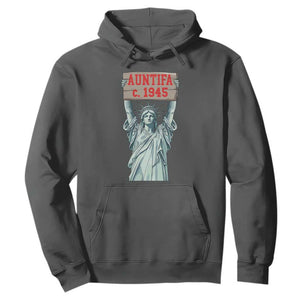 Antifa Fascism Hoodie Statue of Liberty Anti Fascism Patriotic TS14 Dark Heather Print Your Wear