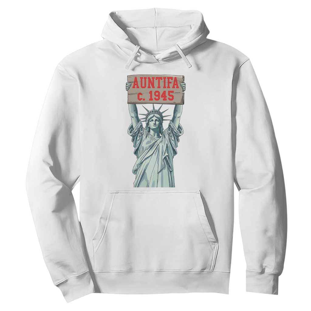 Antifa Fascism Hoodie Statue of Liberty Anti Fascism Patriotic TS14 White Print Your Wear
