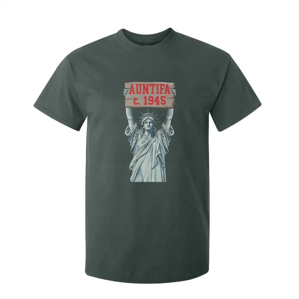 Antifa Fascism T Shirt For Kid Statue of Liberty Anti Fascism Patriotic TS14 Dark Forest Green Print Your Wear
