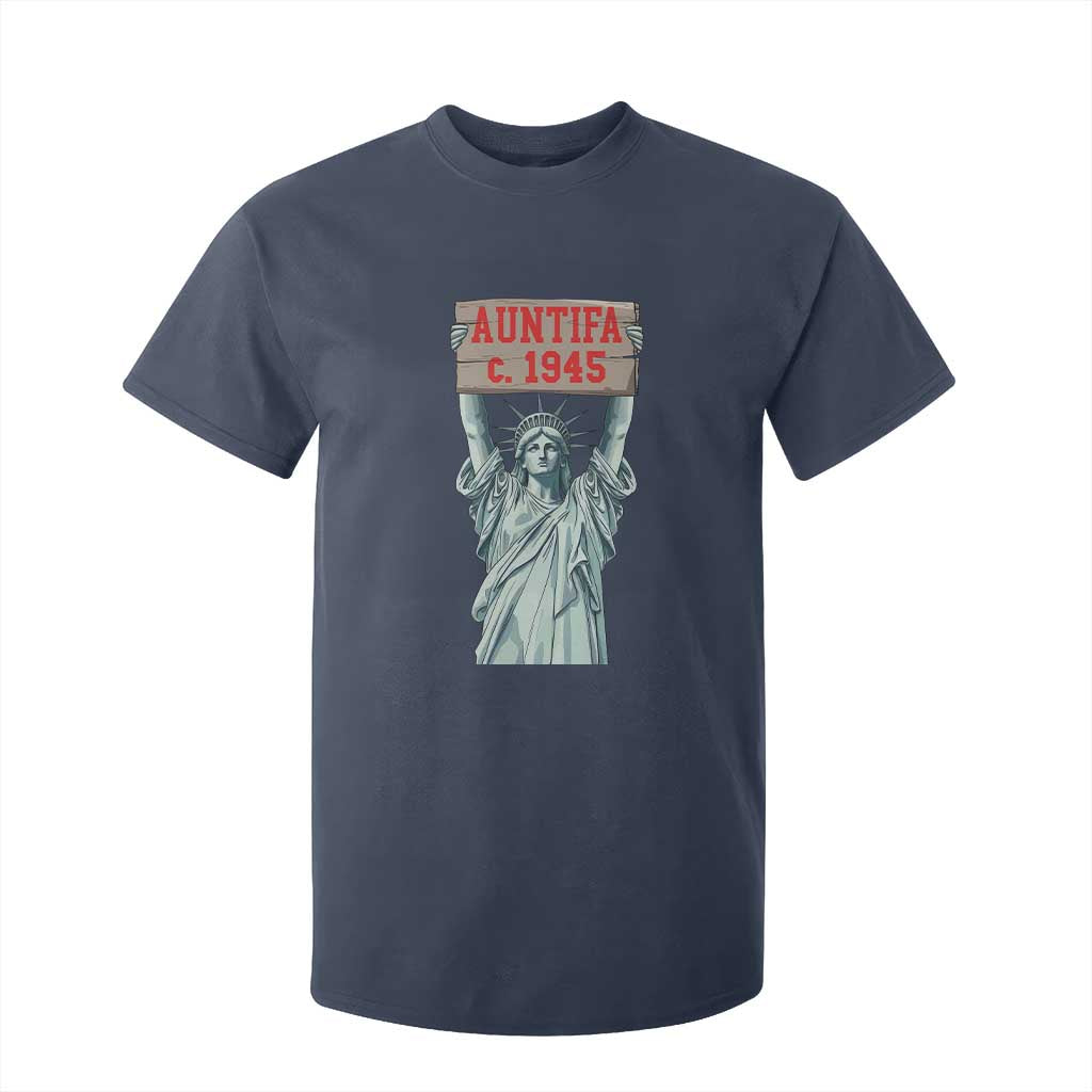 Antifa Fascism T Shirt For Kid Statue of Liberty Anti Fascism Patriotic TS14 Navy Print Your Wear