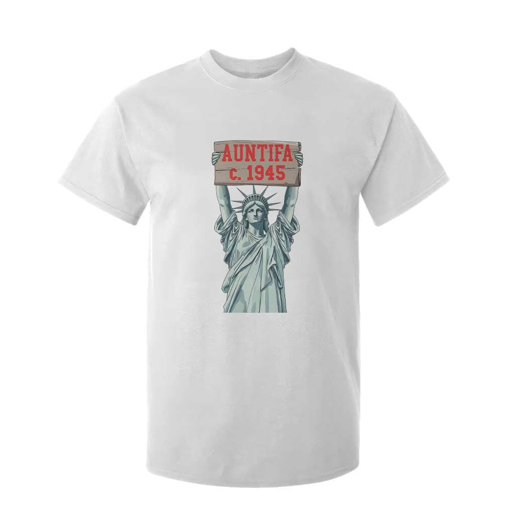 Antifa Fascism T Shirt For Kid Statue of Liberty Anti Fascism Patriotic TS14 White Print Your Wear