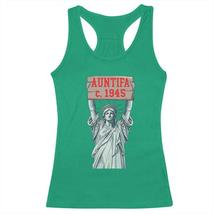 Antifa Fascism Racerback Tank Top Statue of Liberty Anti Fascism Patriotic - Print Your Wear