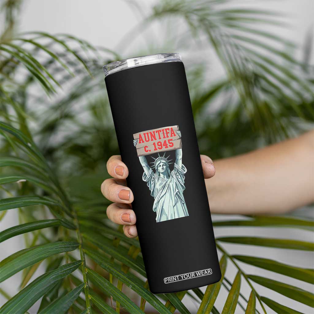 Antifa Fascism Skinny Tumbler Statue of Liberty Anti Fascism Patriotic TS14 Print Your Wear
