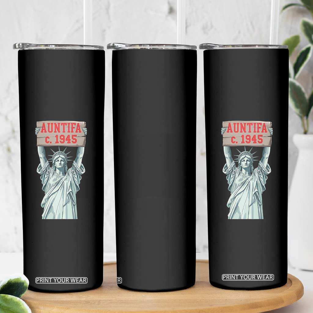 Antifa Fascism Skinny Tumbler Statue of Liberty Anti Fascism Patriotic TS14 Print Your Wear