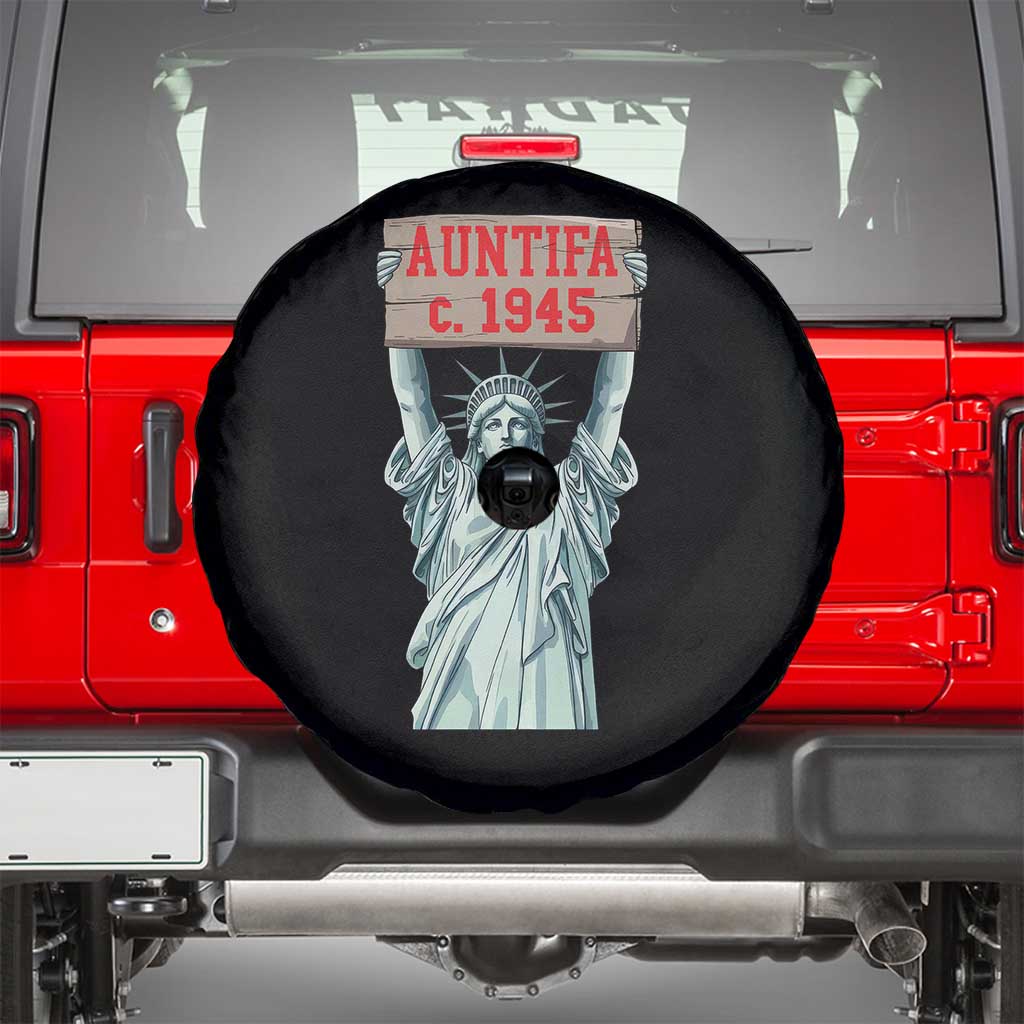 Antifa Fascism Spare Tire Cover Statue of Liberty Anti Fascism Patriotic TS14 Black Print Your Wear