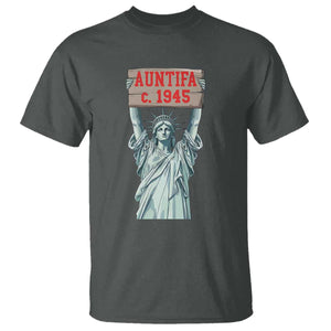 Antifa Fascism T Shirt Statue of Liberty Anti Fascism Patriotic TS14 Dark Heather Print Your Wear