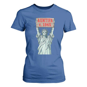 Antifa Fascism T Shirt For Women Statue of Liberty Anti Fascism Patriotic TS14 Royal Blue Print Your Wear