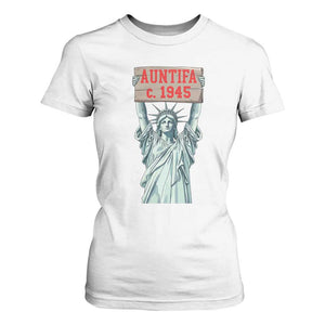 Antifa Fascism T Shirt For Women Statue of Liberty Anti Fascism Patriotic TS14 White Print Your Wear