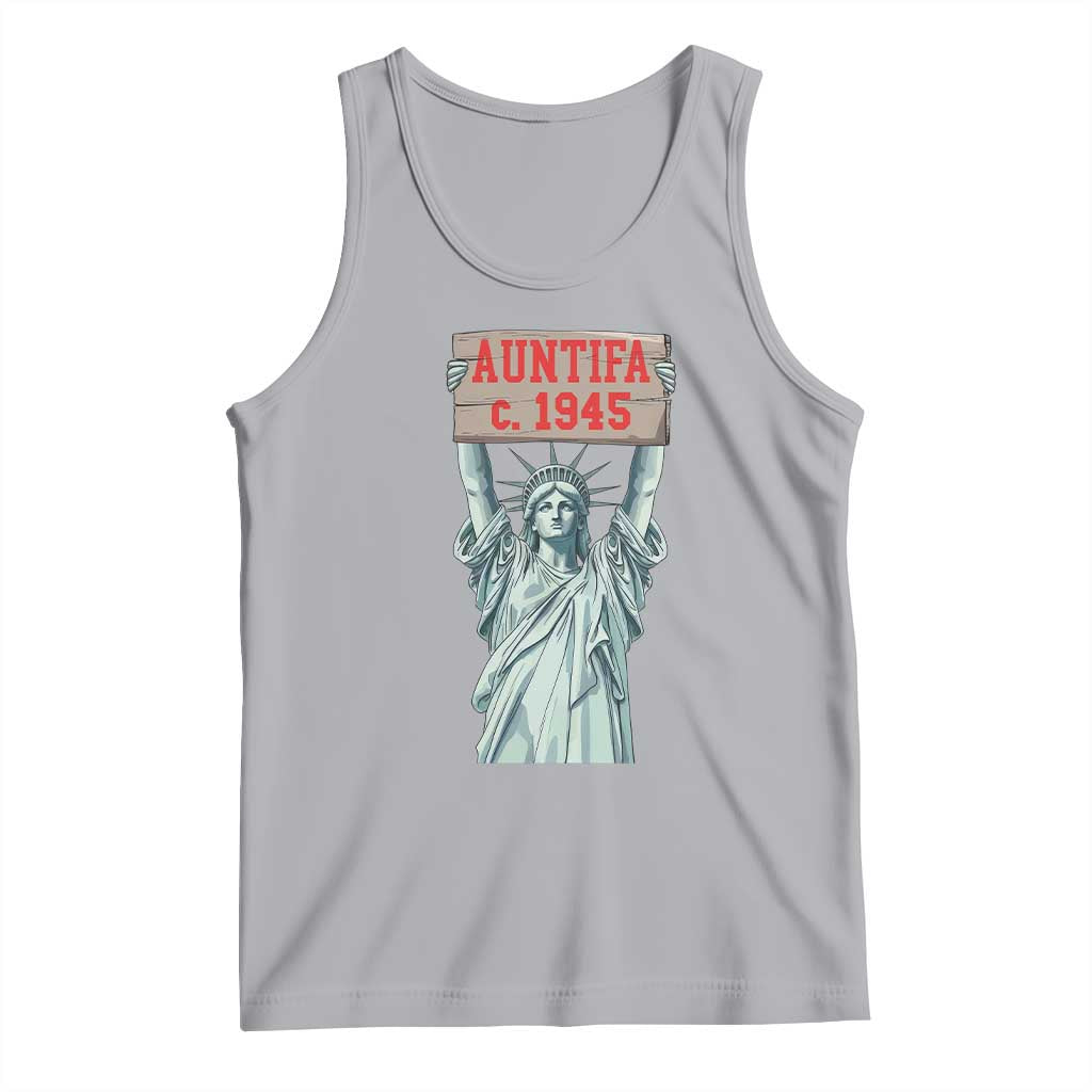 Antifa Fascism Tank Top Statue of Liberty Anti Fascism Patriotic TS14 Athletic Heather Print Your Wear