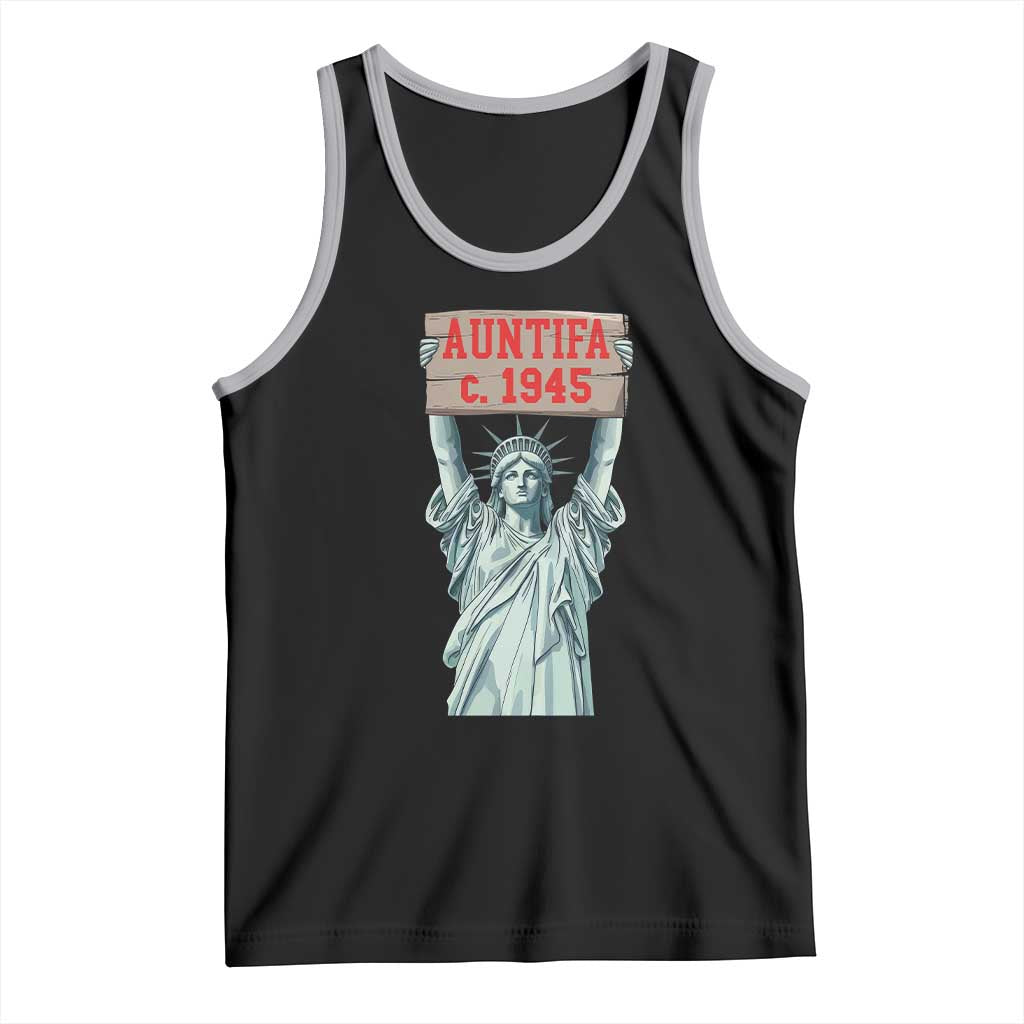 Antifa Fascism Tank Top Statue of Liberty Anti Fascism Patriotic TS14 Black Athletic Heather Print Your Wear
