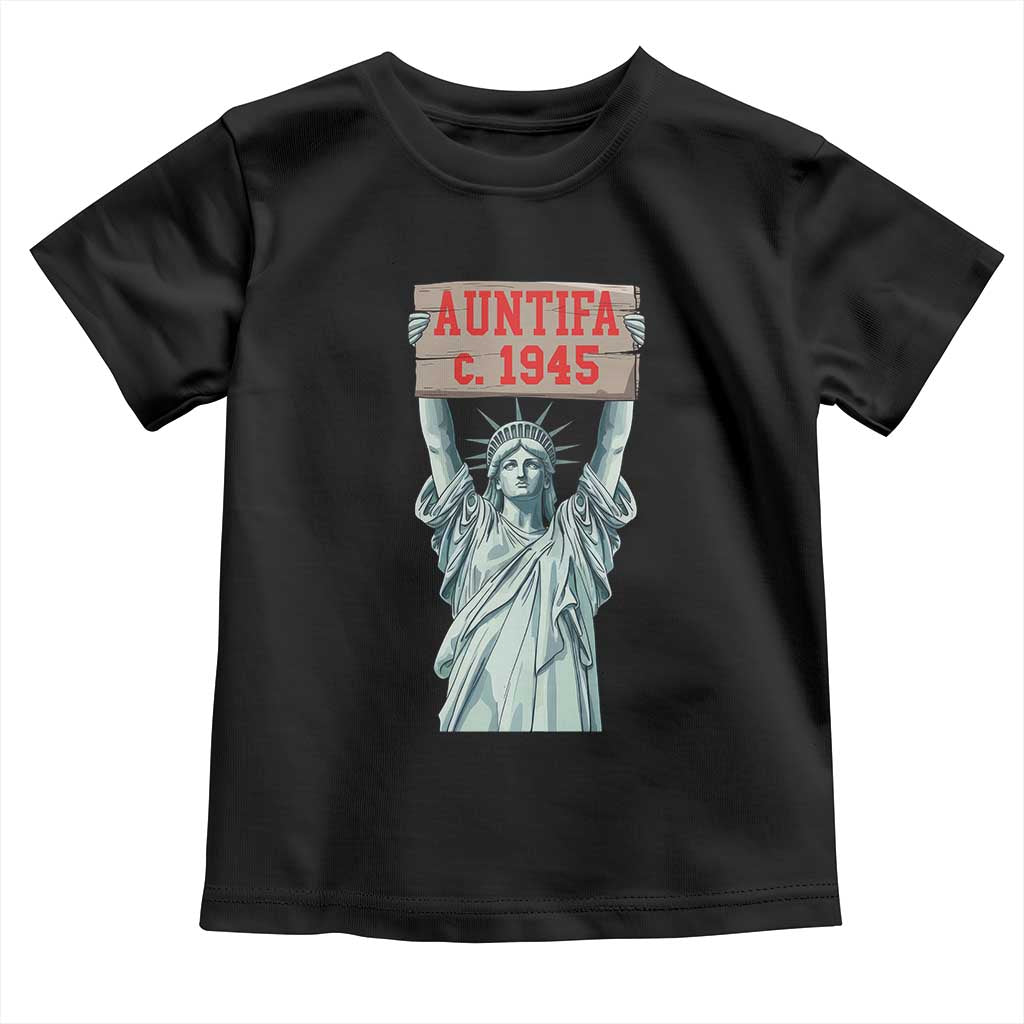 Antifa Fascism Toddler T Shirt Statue of Liberty Anti Fascism Patriotic TS14 Black Print Your Wear