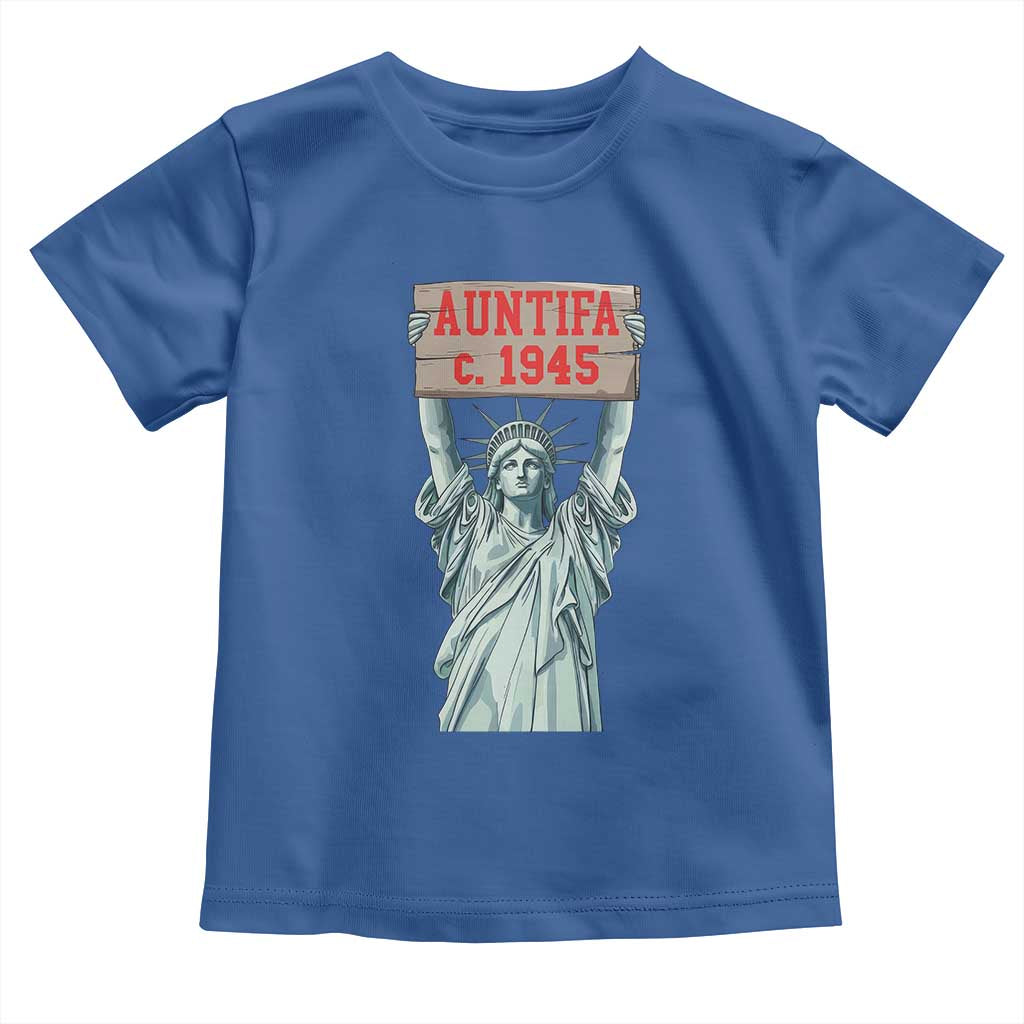Antifa Fascism Toddler T Shirt Statue of Liberty Anti Fascism Patriotic TS14 Royal Blue Print Your Wear