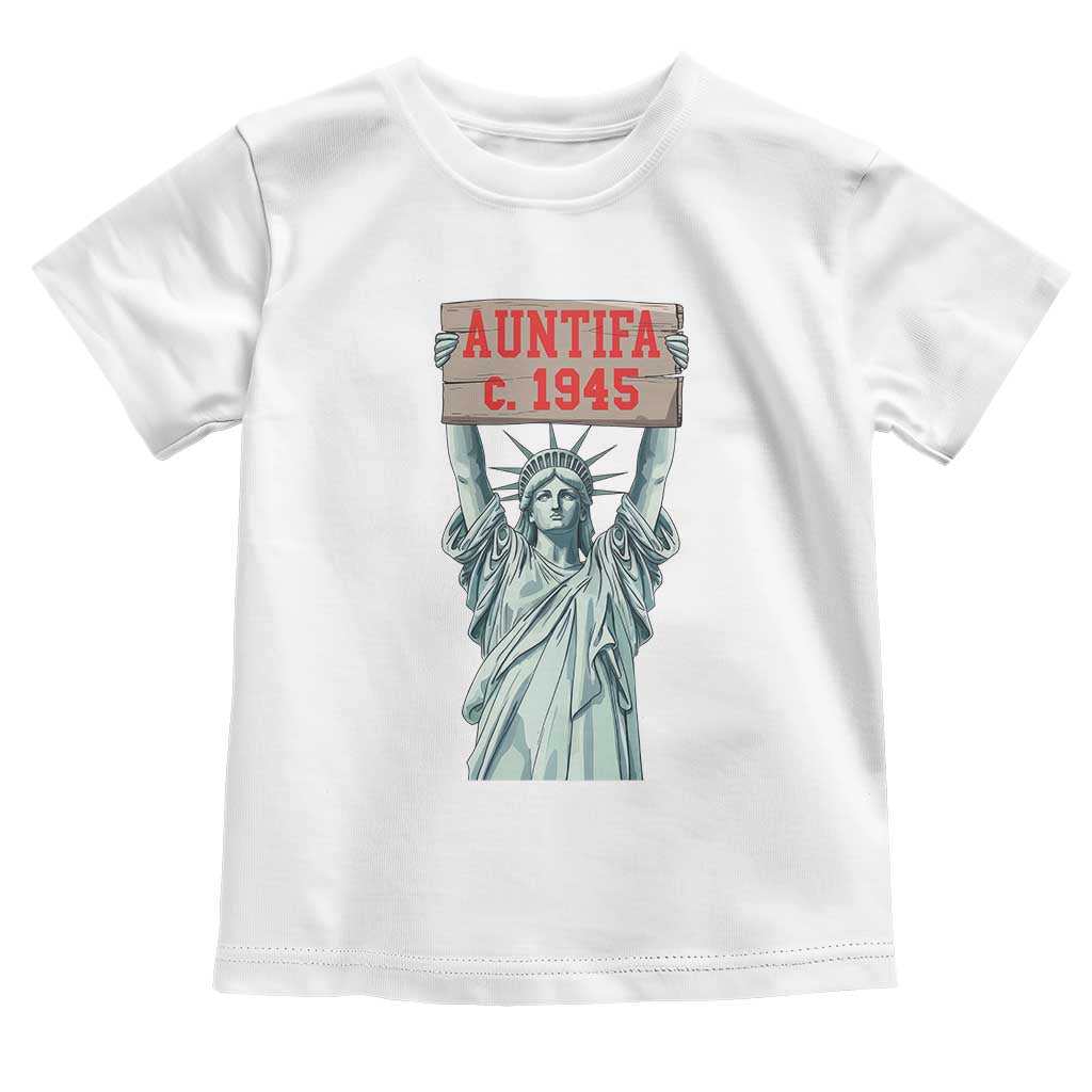 Antifa Fascism Toddler T Shirt Statue of Liberty Anti Fascism Patriotic TS14 White Print Your Wear