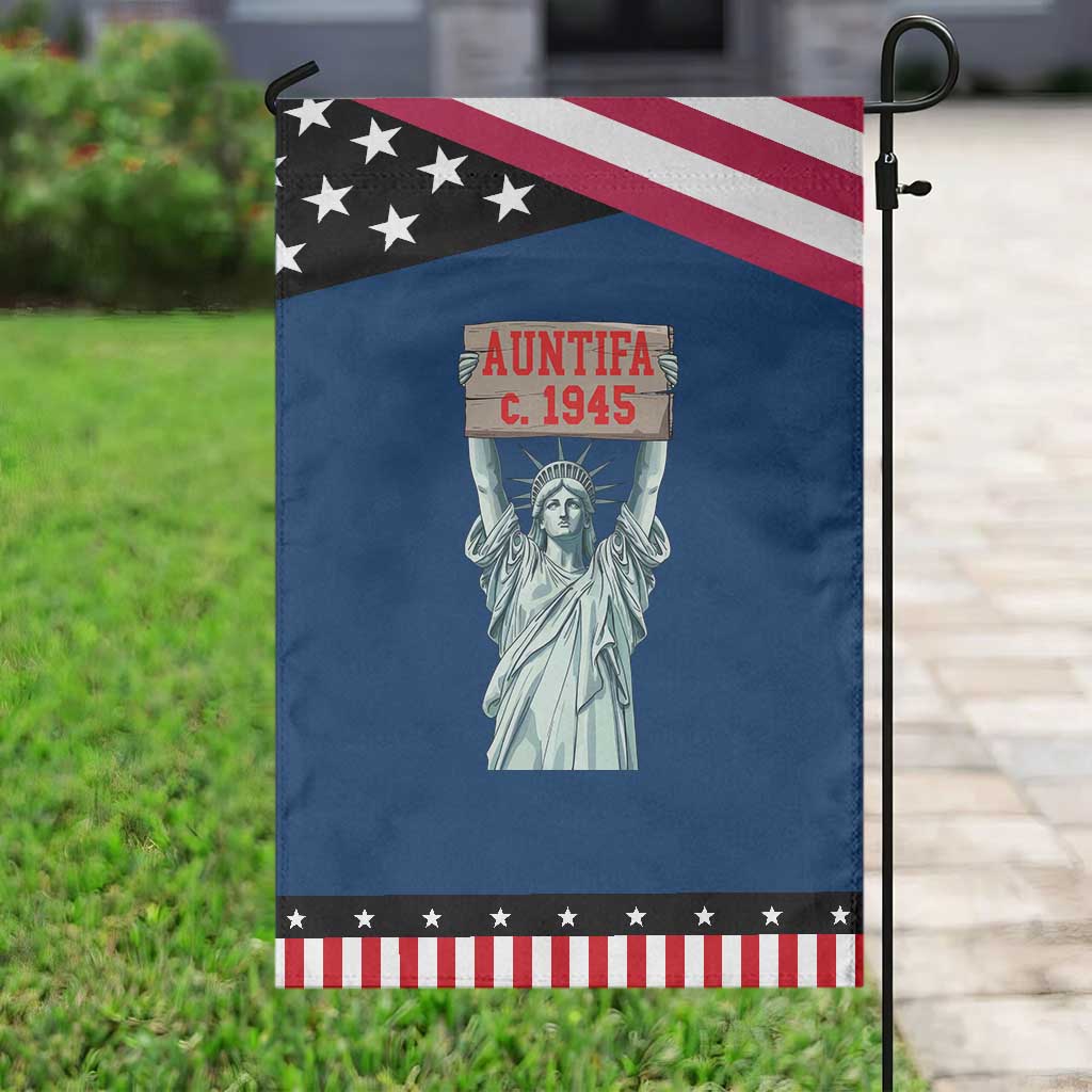 Antifa Fascism Garden Flag Statue of Liberty Anti Fascism Patriotic TS14 Classic Blue Black Print Your Wear