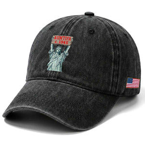 Antifa Fascism Washed Cotton Baseball Cap Statue of Liberty Anti Fascism Patriotic TS14 Print Your Wear