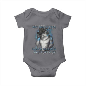 Not Now Kitten Daddy Increasing Shareholder Value Baby Onesie Funny Werewolf Meme Sarcastic TS14 Charcoal Print Your Wear