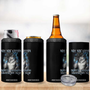 Not Now Kitten Daddy Increasing Shareholder Value 4 in 1 Can Cooler Tumbler Funny Werewolf Meme Sarcastic TS14 Print Your Wear