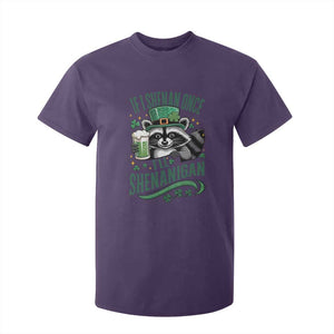 Funny St Patricks Day Raccoon Drinking Beer T Shirt For Kid If I Shenan Once I'll Shenanigan TS14 Purple Print Your Wear