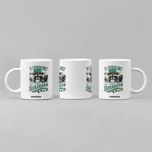Funny St Patricks Day Raccoon Drinking Beer Coffee Mug If I Shenan Once I'll Shenanigan TS14 Print Your Wear