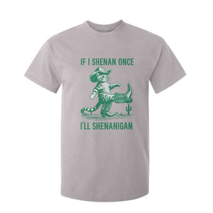 Cowboy Cat St Patrick Day T Shirt For Kid If I Shenan Once I'll Shenanigan TS14 Ice Gray Print Your Wear