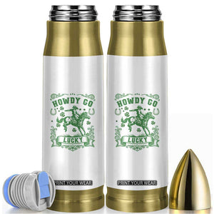 Cowboy St Patrick's Day Bullet Tumbler Howdy Go Lucky TS14 White Print Your Wear