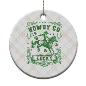 Cowboy St Patrick's Day Ceramic Ornament Howdy Go Lucky TS14 1pc Christmas Plaid Print Your Wear