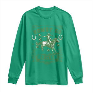 Cowboy St Patrick's Day Long Sleeve Shirt Howdy Go Lucky TS14 Irish Green Print Your Wear