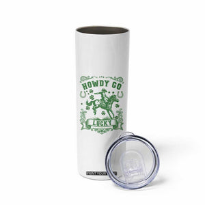 Cowboy St Patrick's Day Skinny Tumbler Howdy Go Lucky TS14 Print Your Wear