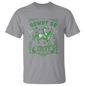 Cowboy St Patrick's Day T Shirt Howdy Go Lucky TS14 Sport Gray Print Your Wear