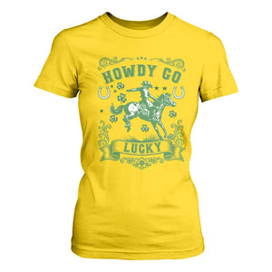 Cowboy St Patrick's Day T Shirt For Women Howdy Go Lucky TS14 Daisy Print Your Wear