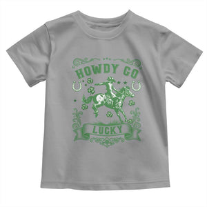 Cowboy St Patrick's Day Toddler T Shirt Howdy Go Lucky TS14 Sport Gray Print Your Wear