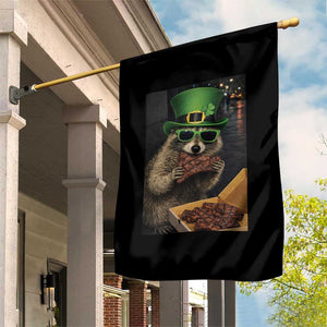 Funny Raccoon St Patrick's Day Garden Flag Raccoon Eating Corned Beef Meme TS14 Print Your Wear