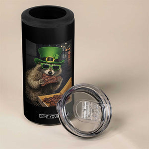 Funny Raccoon St Patrick's Day 4 in 1 Can Cooler Tumbler Raccoon Eating Corned Beef Meme TS14 Print Your Wear