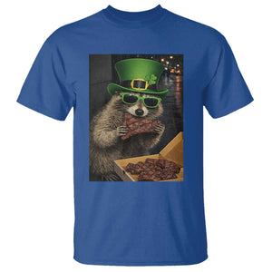 Funny Raccoon St Patrick's Day T Shirt Raccoon Eating Corned Beef Meme TS14 Royal Blue Print Your Wear