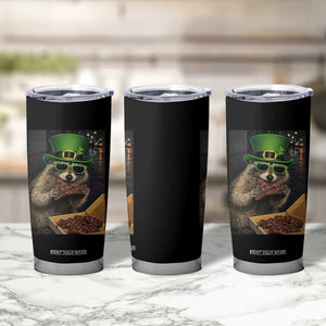 Funny Raccoon St Patrick's Day Tumbler Cup Raccoon Eating Corned Beef Meme TS14 Print Your Wear
