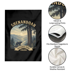 Shenandoah National Park Garden Flag Vintage Virginia Nature Mountain Bear TS14 Print Your Wear