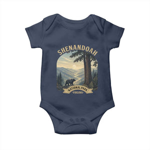 Shenandoah National Park Baby Onesie Vintage Virginia Nature Mountain Bear TS14 Navy Print Your Wear