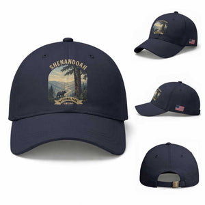 Shenandoah National Park Baseball Cap Vintage Virginia Nature Mountain Bear TS14 Baseball Cap Universal Fit Navy Print Your Wear