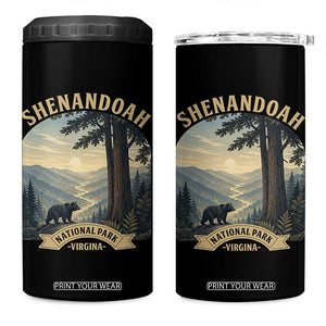 Shenandoah National Park 4 in 1 Can Cooler Tumbler Vintage Virginia Nature Mountain Bear TS14 One Size: 16 oz Black Print Your Wear