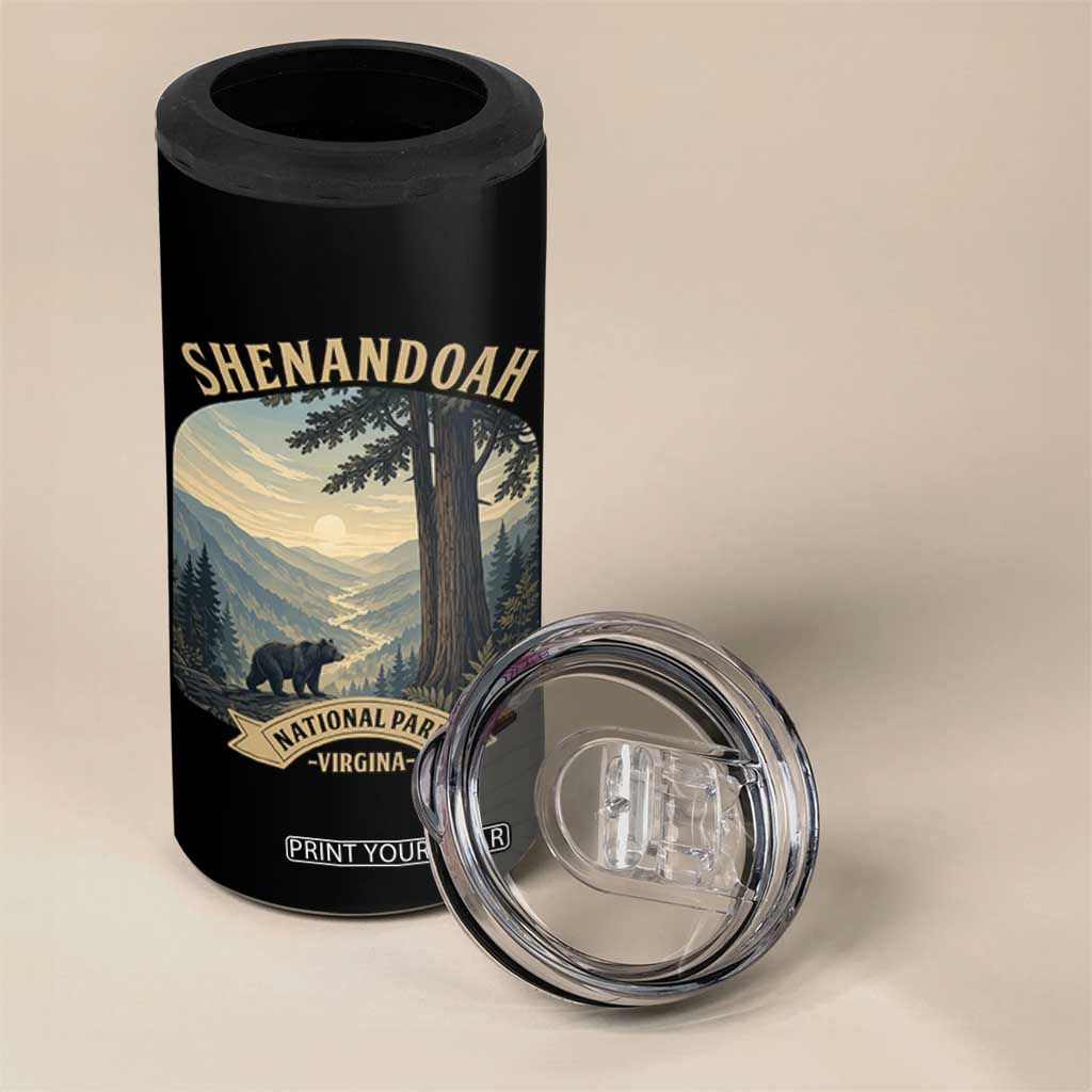 Shenandoah National Park 4 in 1 Can Cooler Tumbler Vintage Virginia Nature Mountain Bear TS14 Print Your Wear