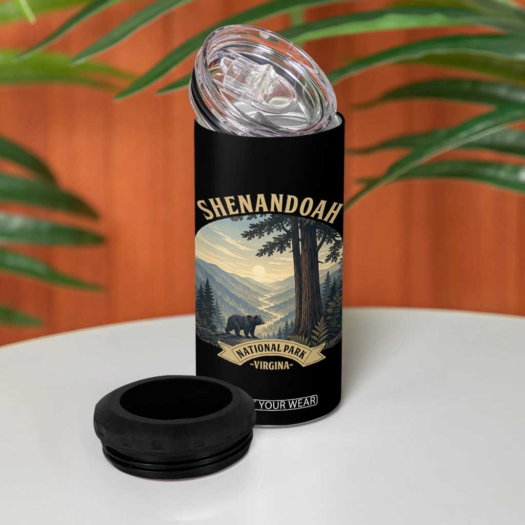 Shenandoah National Park 4 in 1 Can Cooler Tumbler Vintage Virginia Nature Mountain Bear TS14 Print Your Wear
